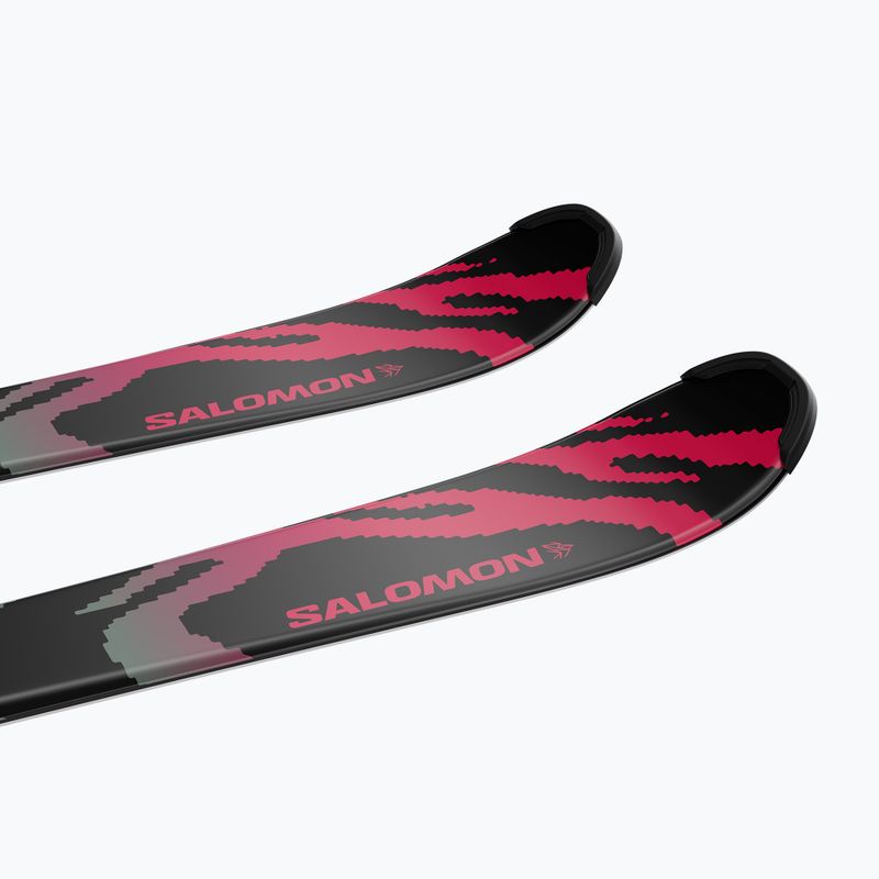 Kids’ downhill skis with bindings Salomon QST Jr Black S + C5 GW black/neon punch 6