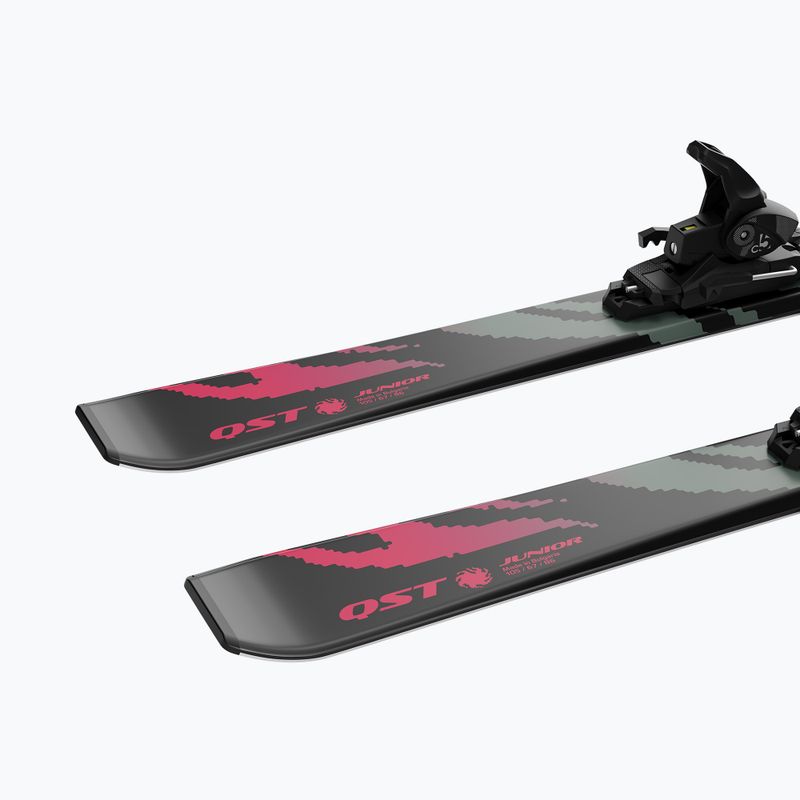 Kids’ downhill skis with bindings Salomon QST Jr Black S + C5 GW black/neon punch 7