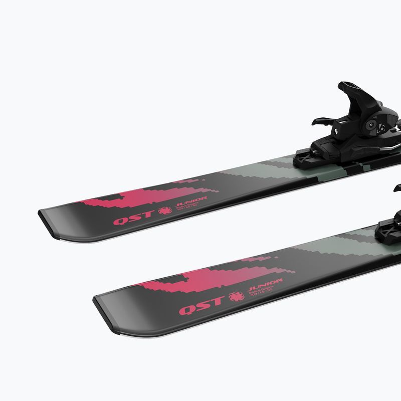 Kids’ downhill skis with bindings Salomon QST Jr Black M + L6 GW black/neon punch 7