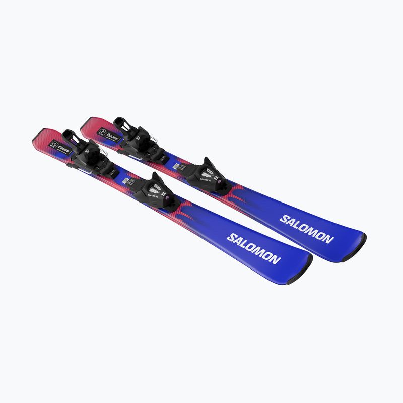 Kids’ downhill skis with bindings Salomon Equipe Jr S + C5 GW race blue/equipe red 4