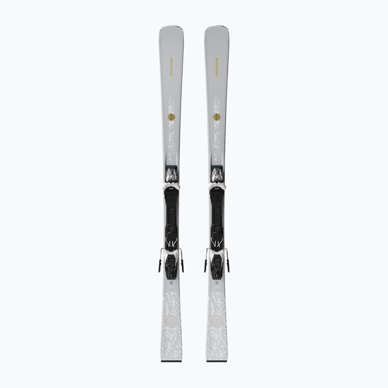 Women’s downhill skis with bindings Salomon S/Max N°10 + M10 GW silver met/glitter