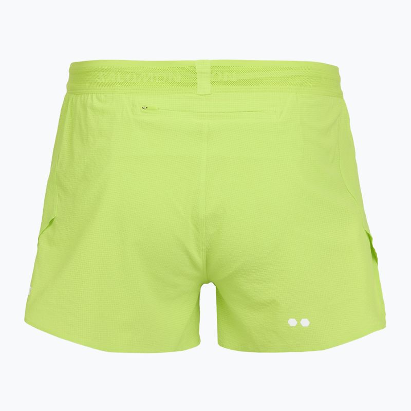 Men's running shorts Salomon Sense Aero SPLT 3" acid lime 2