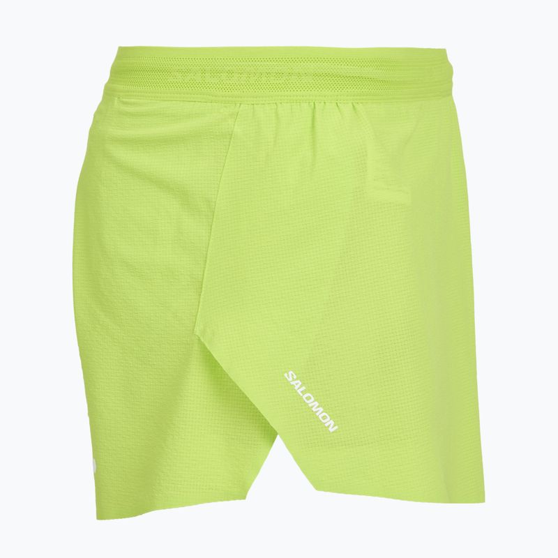 Men's running shorts Salomon Sense Aero SPLT 3" acid lime 4