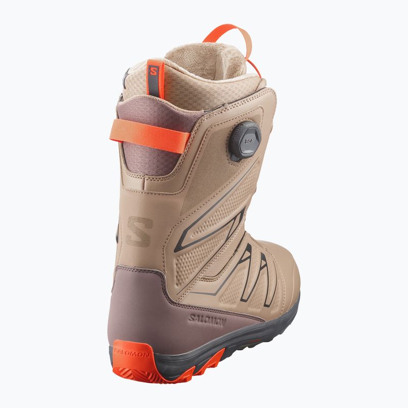 Men's snowboard boots Salomon Launch Boa SJ Boa kelp/brown lentil/dragon fire 2