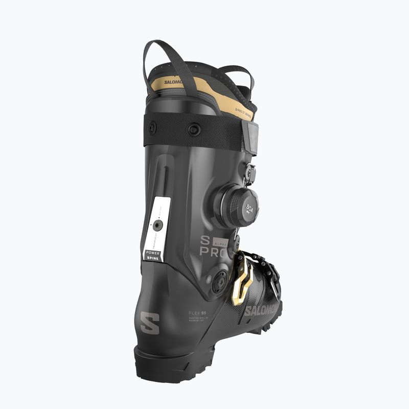 Women's ski boots Salomon S/Pro Alpha C Boa 95 W black/gold met./dark grey met 4