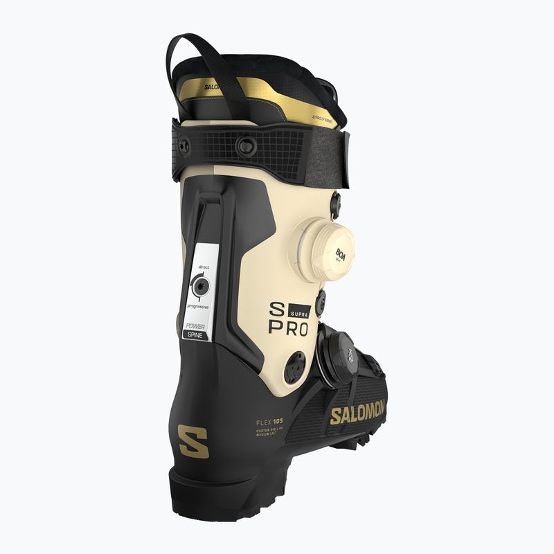 Women's ski boots Salomon S/PRO Supra Dual Boa 105 W black/ birch/gold met 2