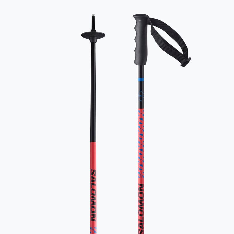 Children's ski poles Salomon Polar Jr black/race blue/red 2