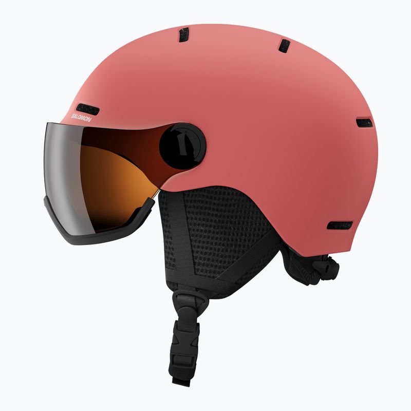 Children's ski helmet Salomon Orka Visor Jr S2 sun kissed coral 4