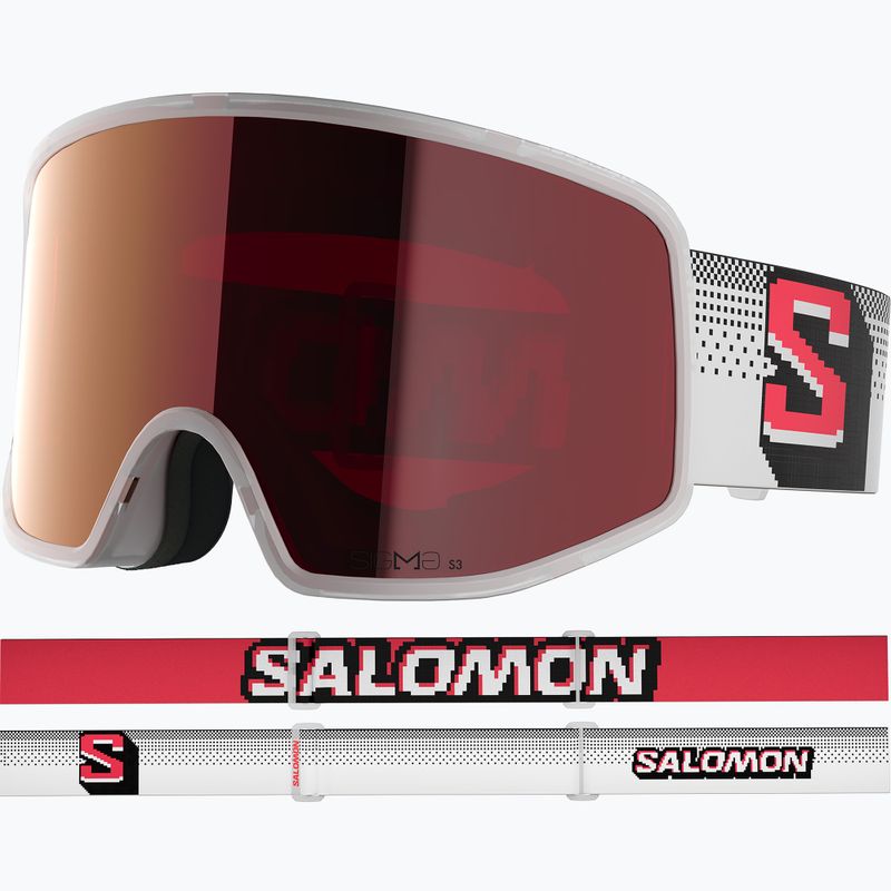 Ski goggles Salomon Sentry Pro Sigma S3 translucent frozen/sigma fire red 2