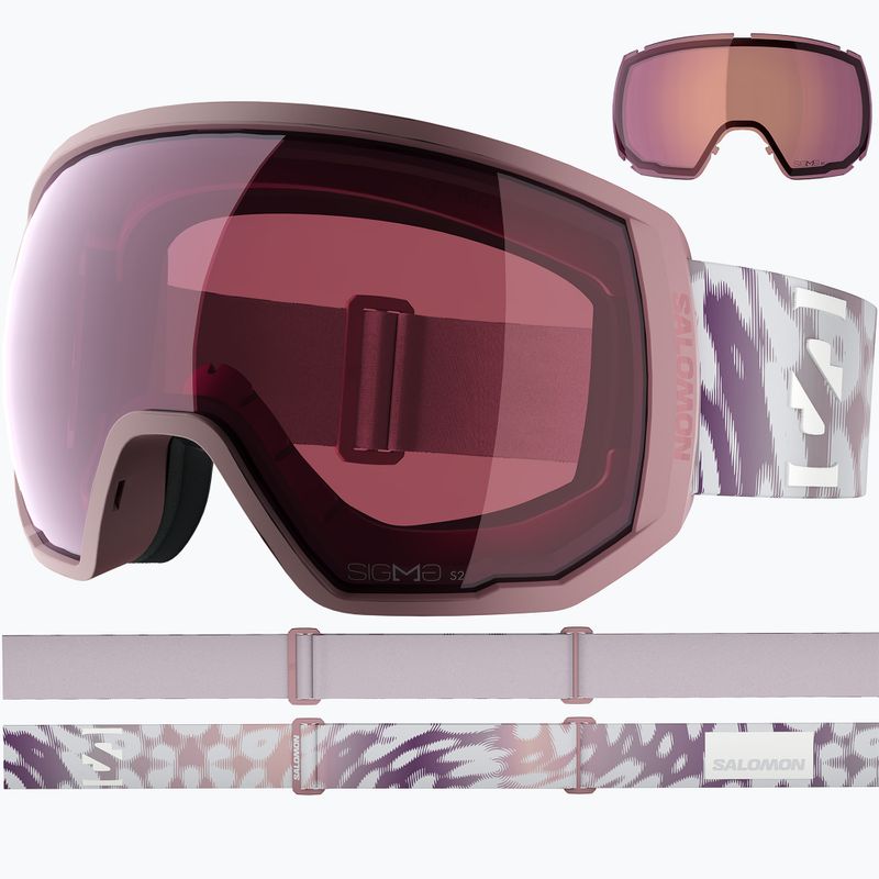 Ski goggles Salomon Radium Pro Outline Sigma S2+S1 dawn pink/sigma silver pink/sigma light blue 2
