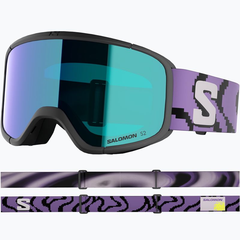 Ski goggles Salomon Aksium 2.0 S S2 black pansy/ml mid blue 2