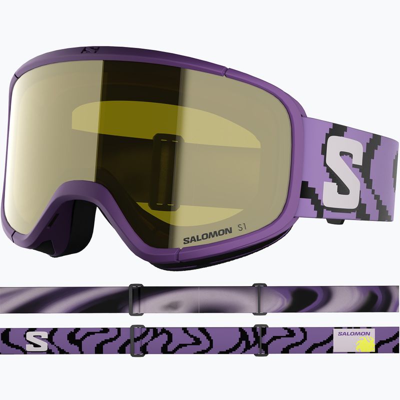 Children's ski goggles Salomon Lumi Acces Jr S1 pansy/flash yellow 2