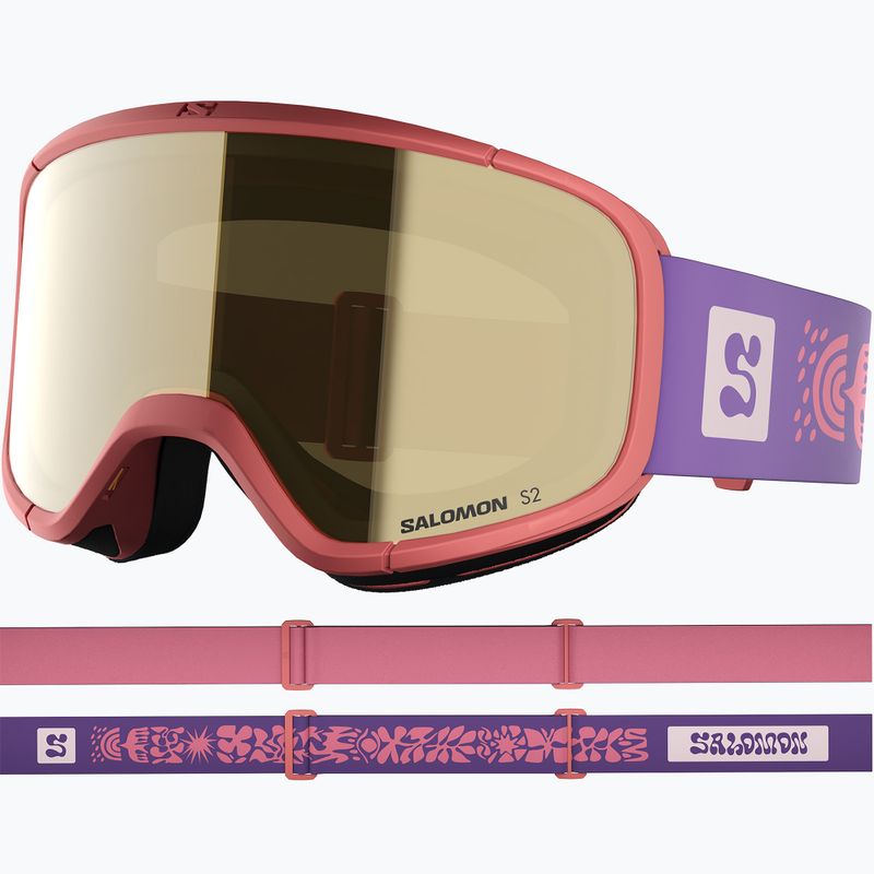 Children's ski goggles Salomon Rio S2 smoke blue/flash gold 2