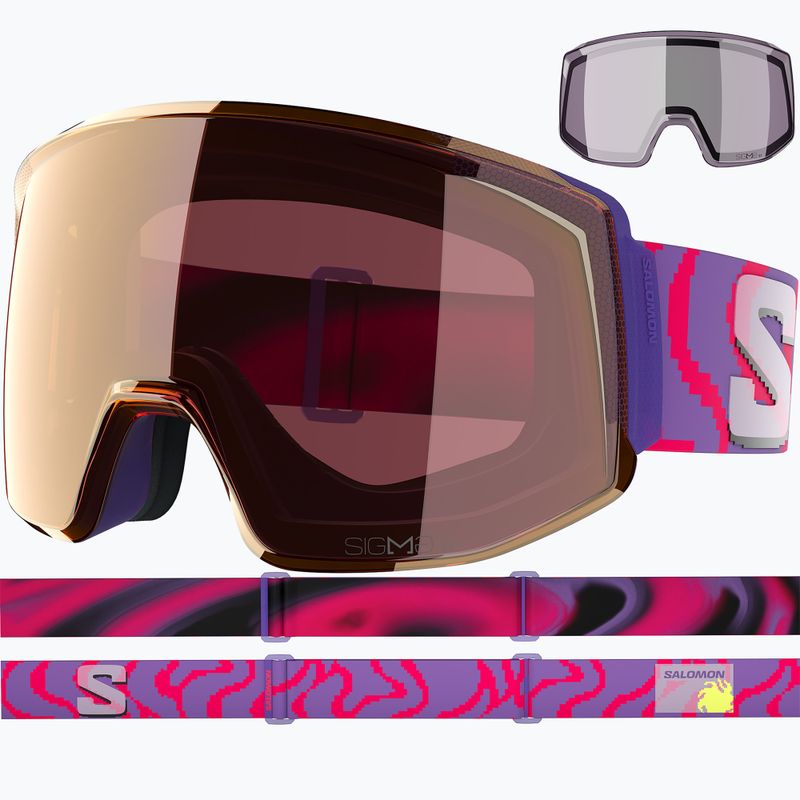 Ski goggles Salomon Skarn Prime Sigma S2+S1 ultra violet/sigma copper/sigma clear pink 2