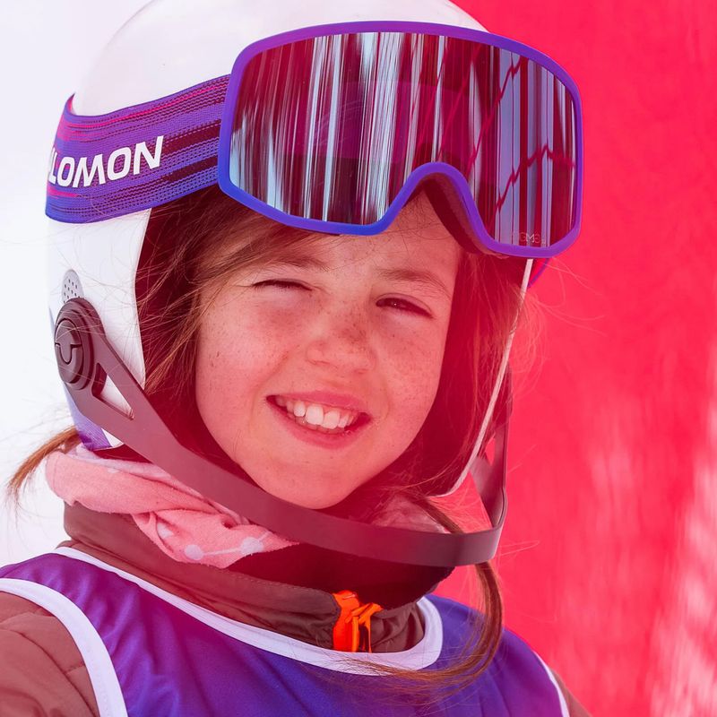 Children's ski helmet Salomon Equipe Fis + Chinguard Jr white/race blue 6