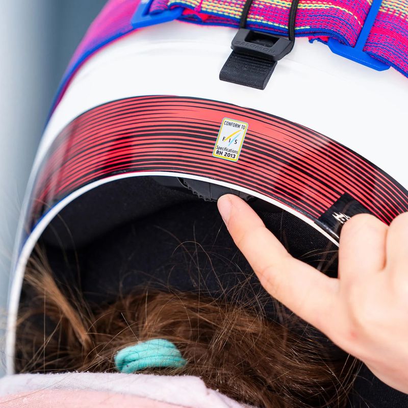 Children's ski helmet Salomon Equipe Fis + Chinguard Jr white/race blue 9