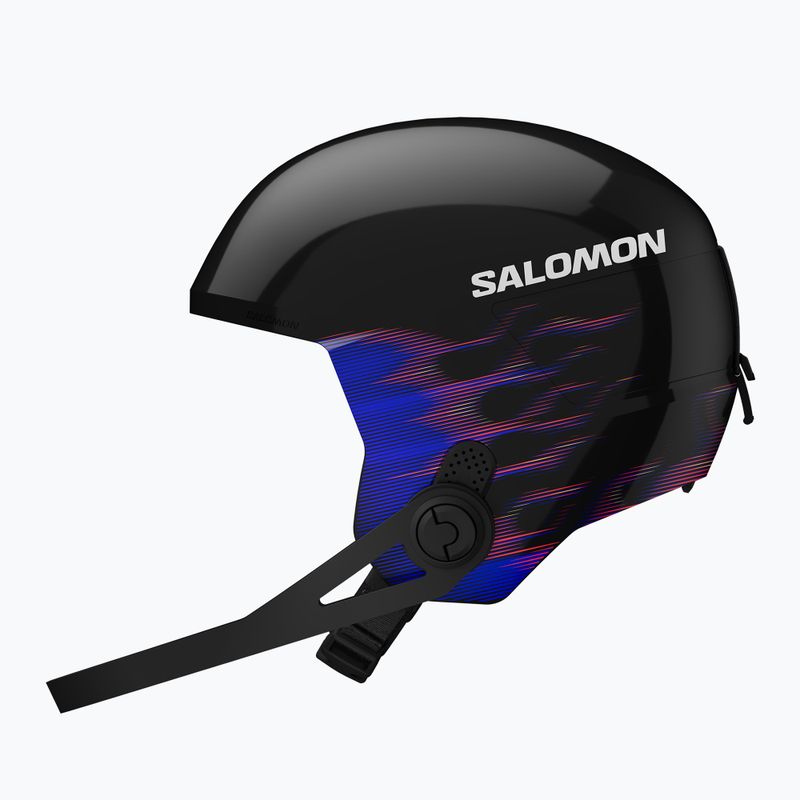 Children's ski helmet Salomon Equipe Fis + Chinguard Jr black/flames 4