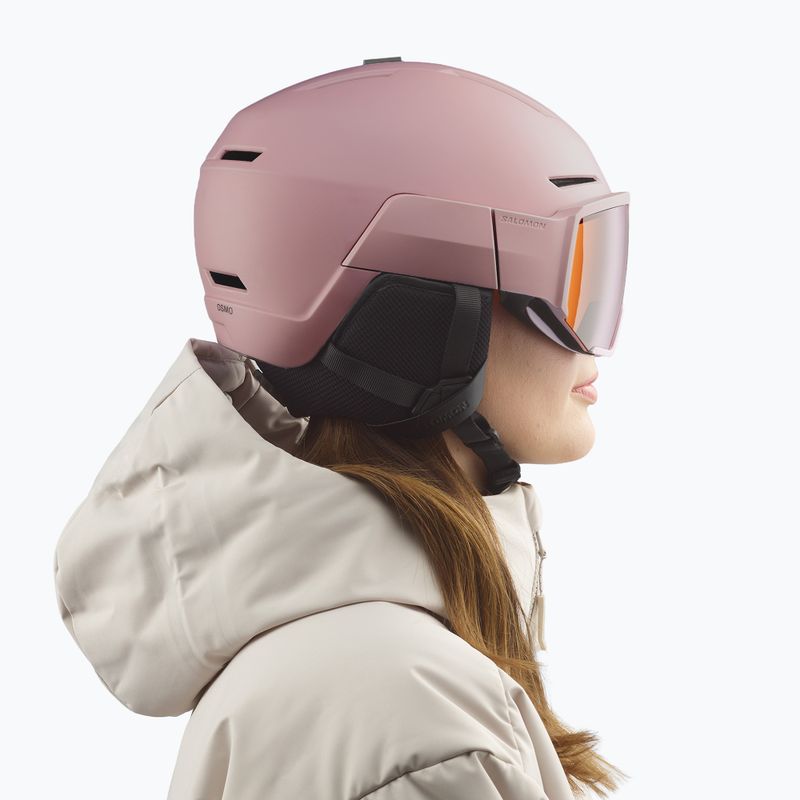 Ski helmet Salomon Osmo Dawn Pink/Flash Tonic/Orange 7