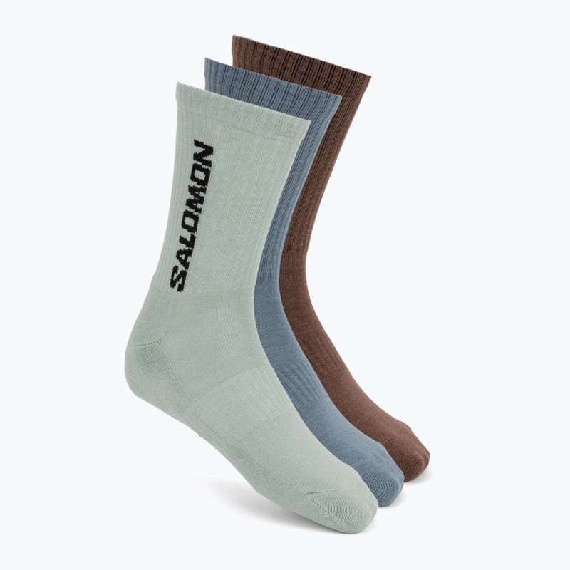Socks Salomon Everyday Crew 3 pack stormy weather/sea foam/mustang