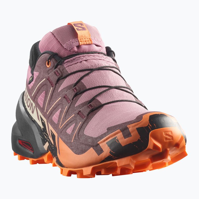 Women's running shoes Salomon Speedcross 6 GTX dusky orchid/huckleberry 2
