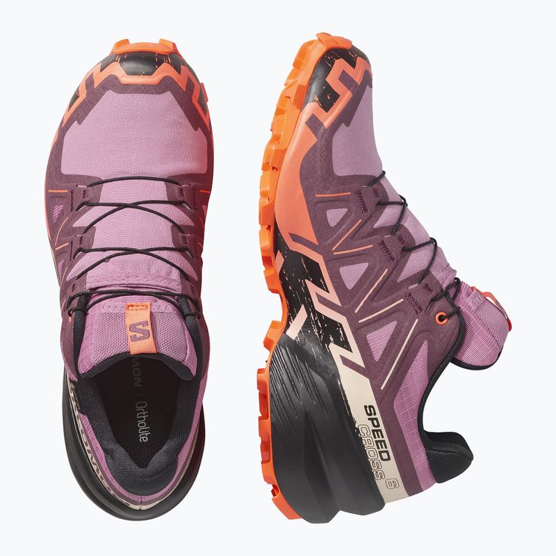 Women's running shoes Salomon Speedcross 6 GTX dusky orchid/huckleberry 4