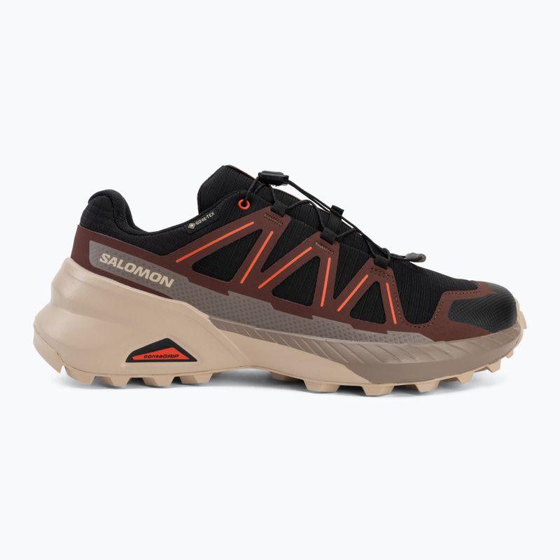 Men's running shoes Salomon Speedcross Peak GTX black/oxford tan 2