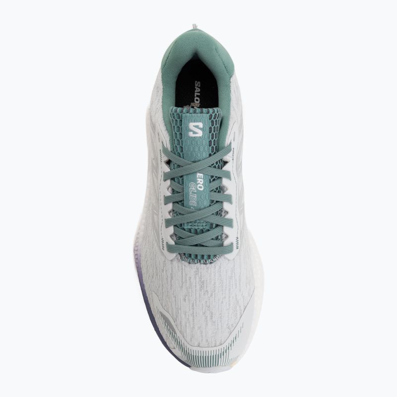Women's running shoes Salomon Aero Glide 4 ancient water/white 5