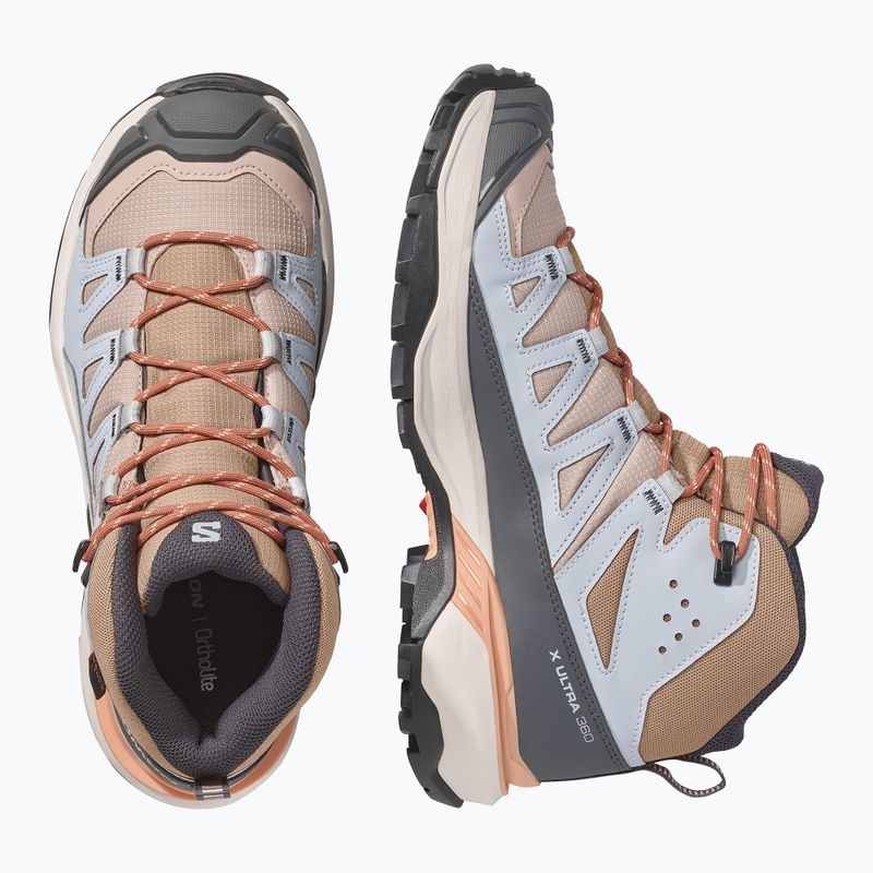 Women's trekking boots Salomon X Ultra 360 MID GTX oxford tan/pearl blue 6
