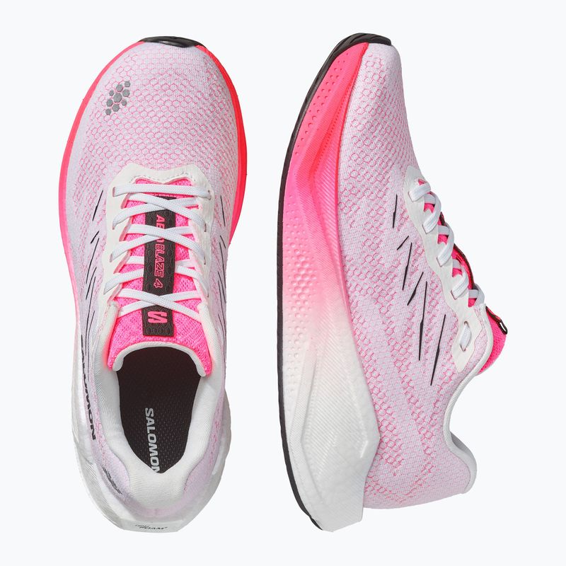 Women's running shoes Salomon Aero Blaze 4 white/knockout pink 3