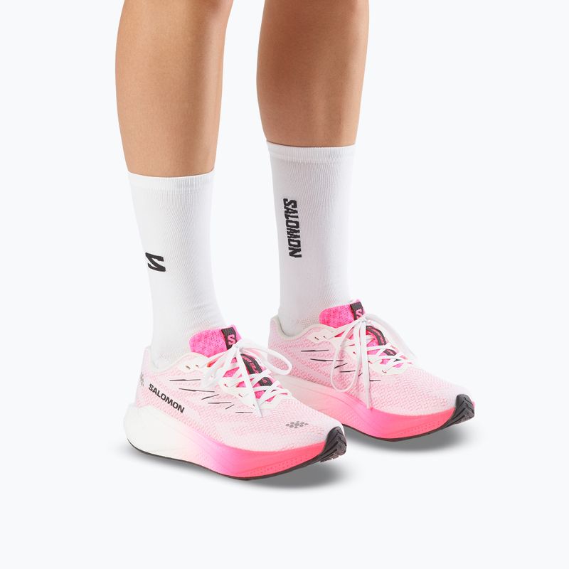 Women's running shoes Salomon Aero Blaze 4 white/knockout pink 5
