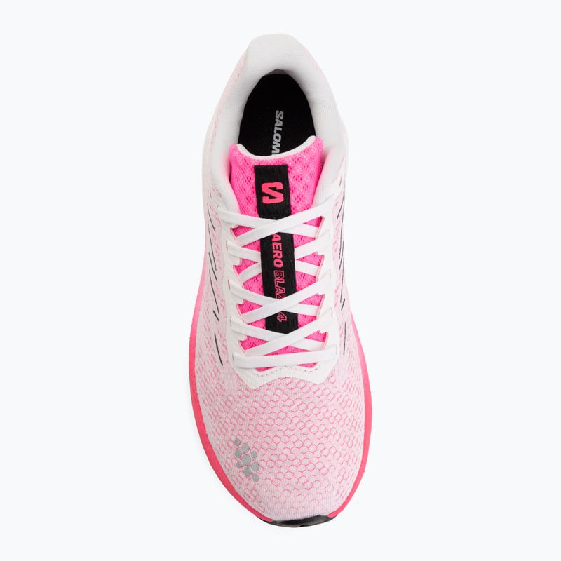 Women's running shoes Salomon Aero Blaze 4 white/knockout pink 5