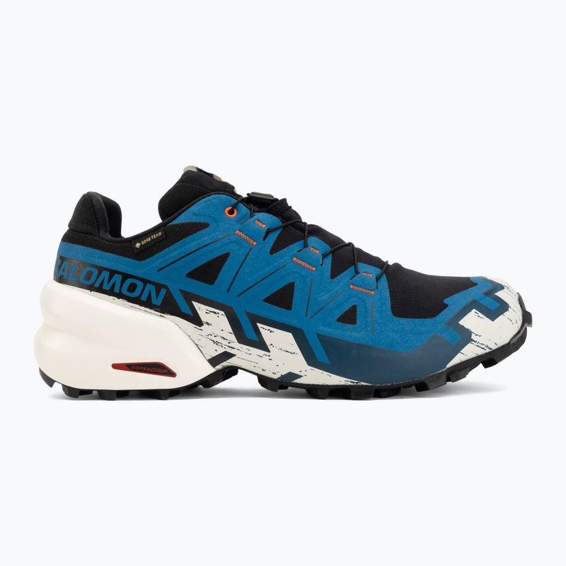 Men's running shoes Salomon Speedcross 6 GTX black/mykonos blue 2