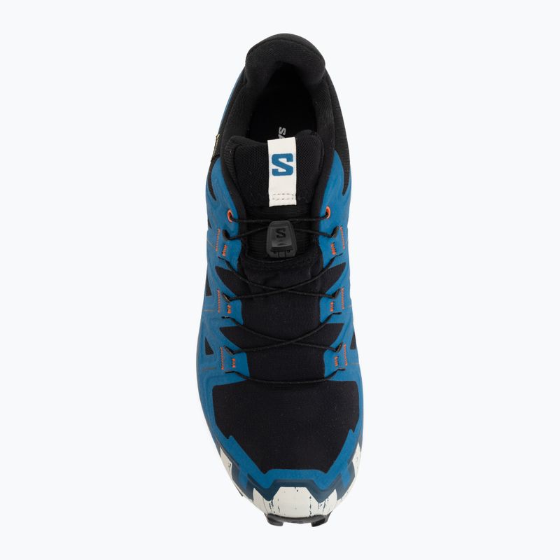 Men's running shoes Salomon Speedcross 6 GTX black/mykonos blue 5