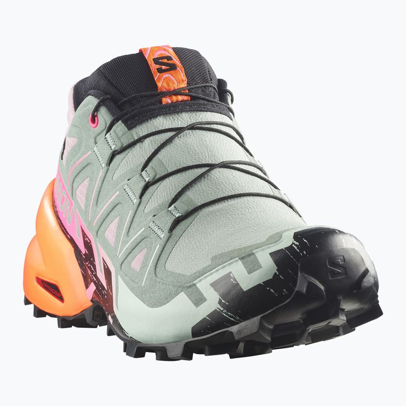 Women's running shoes Salomon Speedcross 6 GTX Icon black/green milieu 2