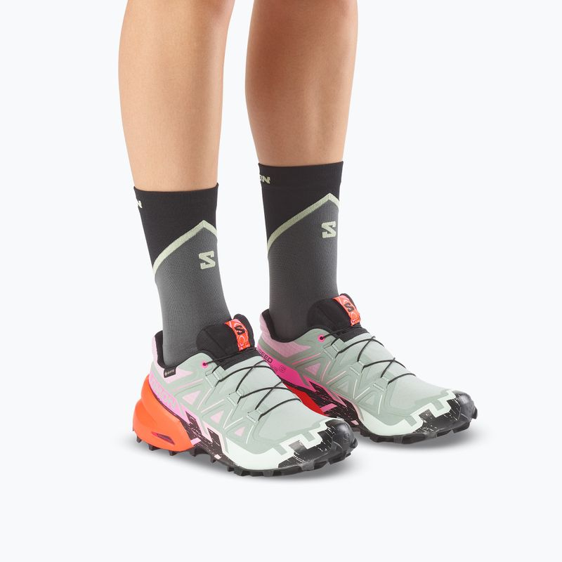 Women's running shoes Salomon Speedcross 6 GTX Icon black/green milieu 6