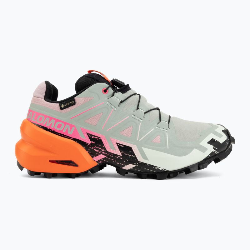 Women's running shoes Salomon Speedcross 6 GTX Icon black/green milieu 2