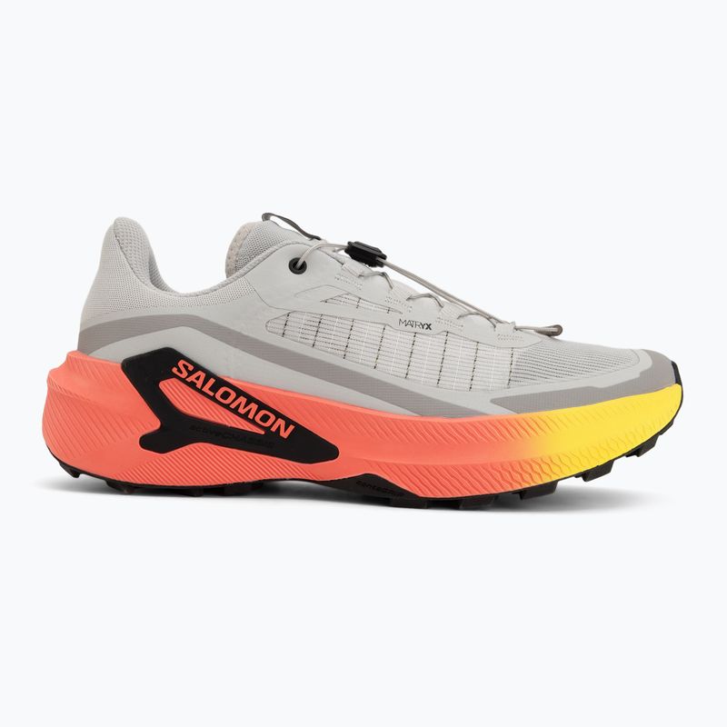 Men's running shoes Salomon Genesis 2 gray violet/safety yellow 2