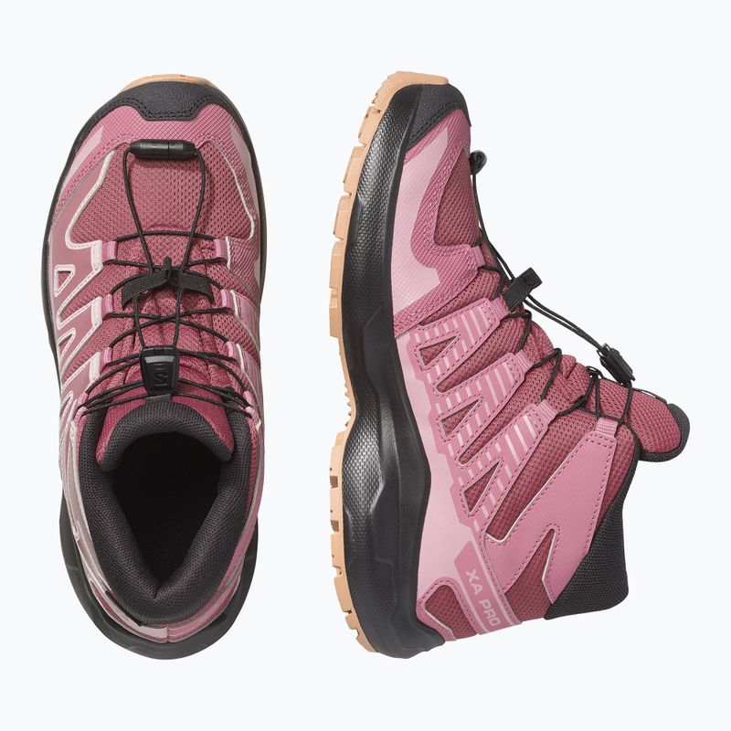 Children's hiking boots Salomon XA Pro Mid Waterproof nocturne/dusky orchid 3