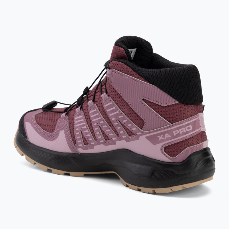 Children's hiking boots Salomon XA Pro Mid Waterproof nocturne/dusky orchid 3