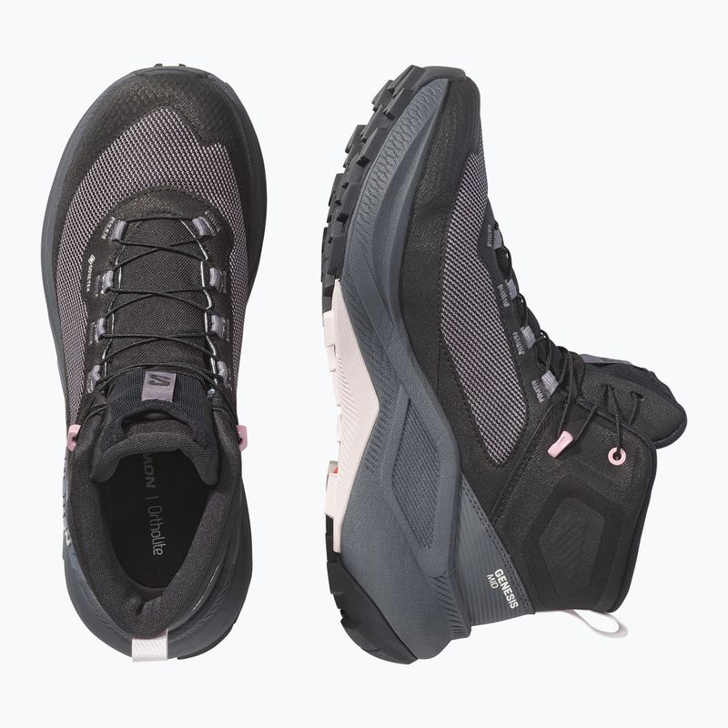 Women's hiking boots Salomon Genesis Mid GTX black/dawn pink 3