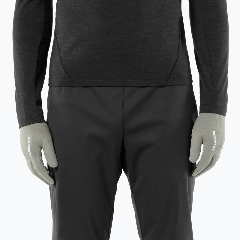 Running gloves Salomon Merino Gloves castor gray 4
