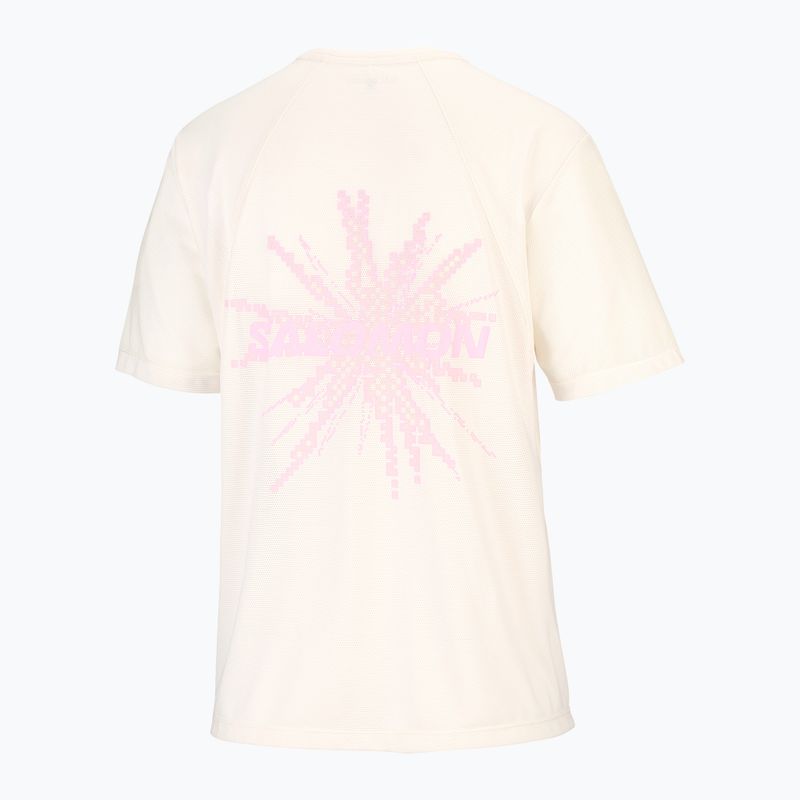 Women's running shirt Salomon Shakeout Core GFX SS Tee whisper white/pink frosting 6