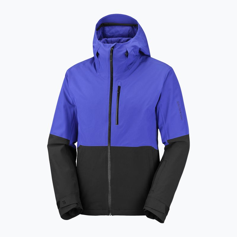 Men's ski jacket Salomon Highland clematis blue/deep black 7