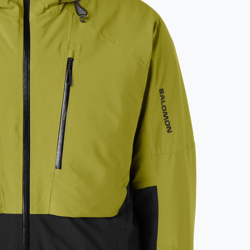 Men's ski jacket Salomon Brilliant 2.0 cardamon seed/deep black 4