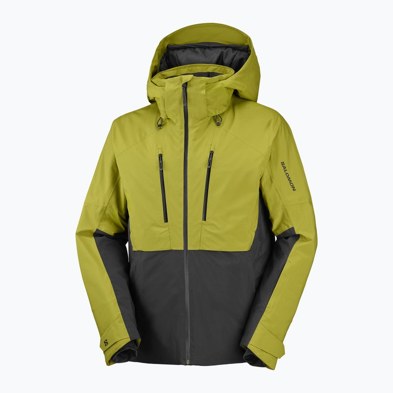 Men's ski jacket Salomon Brilliant 2.0 cardamon seed/deep black 7