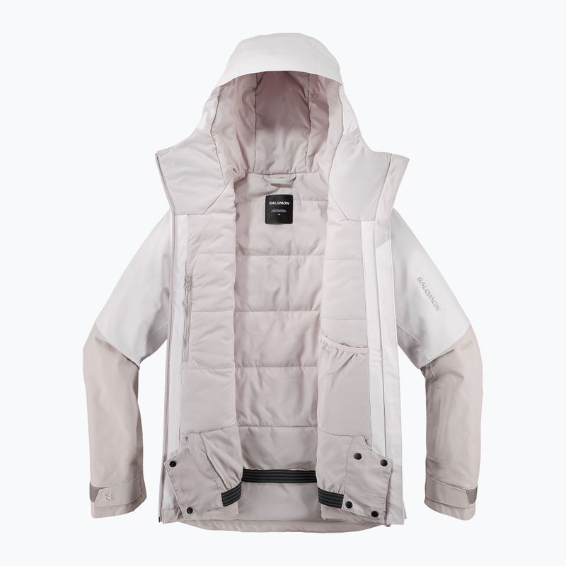 Women's ski jacket Salomon Highland white sand/silver cloud 8