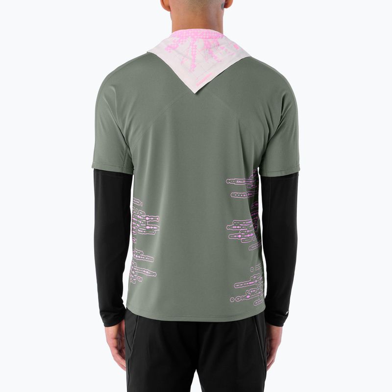 Men's running shirt Salomon Sense Aero GFX Tee SS castor gray/pink frosting 2