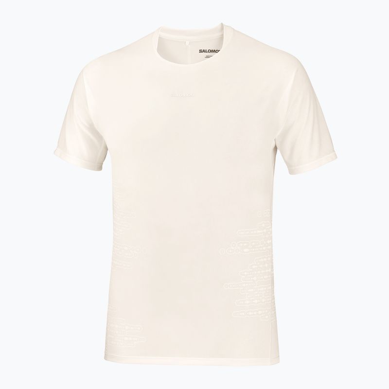 Men's running shirt Salomon Sense Aero GFX Tee SS whisper white/raind day/bright white 5