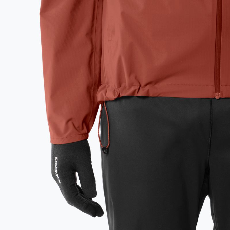 Men's running jacket Salomon Bonatti Waterproof burnt umber 7