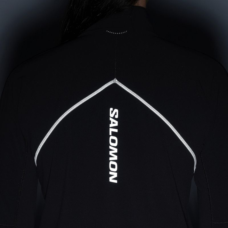 Women's sweatshirt Salomon Sense Aero Hybrid CP PLVR deep black 5